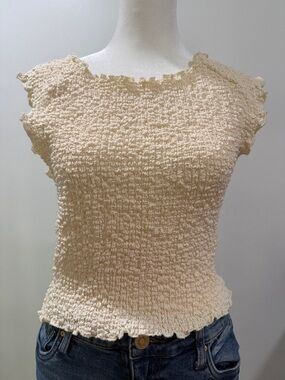 Molly Green Boutique Butter Yellow Textured Sleeveless Top